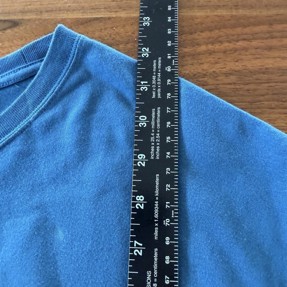 Lands End Super-T Long Sleeve T Shirt Lot 2 Mens XXL Blue Navy Cotton Casual - Picture 8 of 10